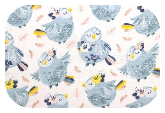 Diaper - 12462 - TETRA PRINT - EGA - DOVE - BLUE - size 70x80 cm