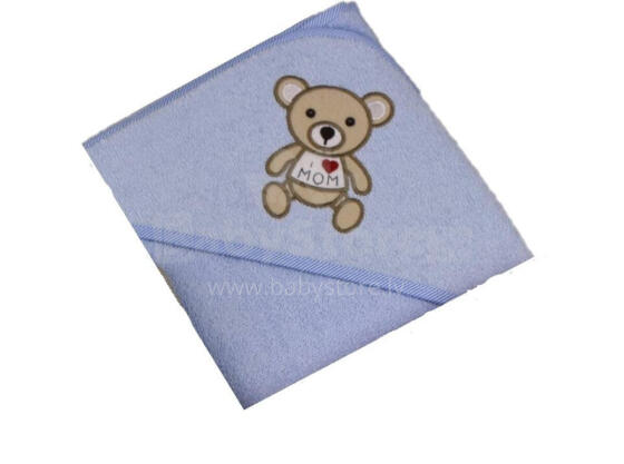 Bathing cover - 217 - TERRY - HAFT -TEDDY BEAR - size 100x100 -  BLUE