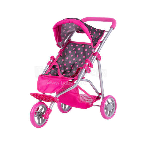 Stroller for Doll - 9326 - KATE - BLACK and PINK