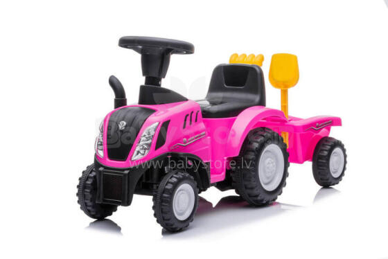 Ride-on car- 658T -  TRACTOR with TRAILER - NEW HOLLAND - PINK