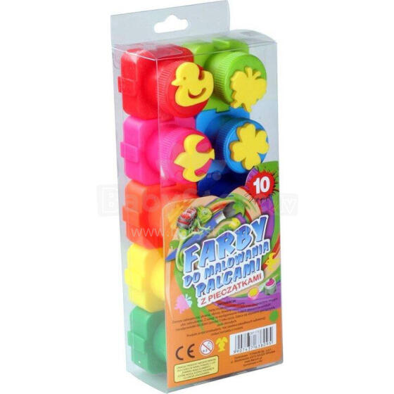 Finger Painting - 38095 - with STAMPS - 10 colors