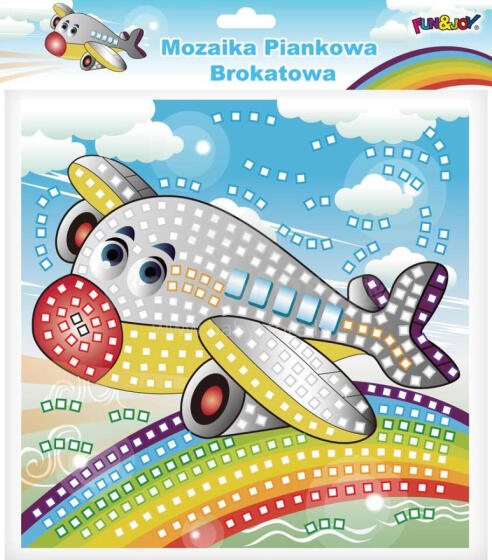 Глиттерная мозаика - 37495 - САМОЛЕТ