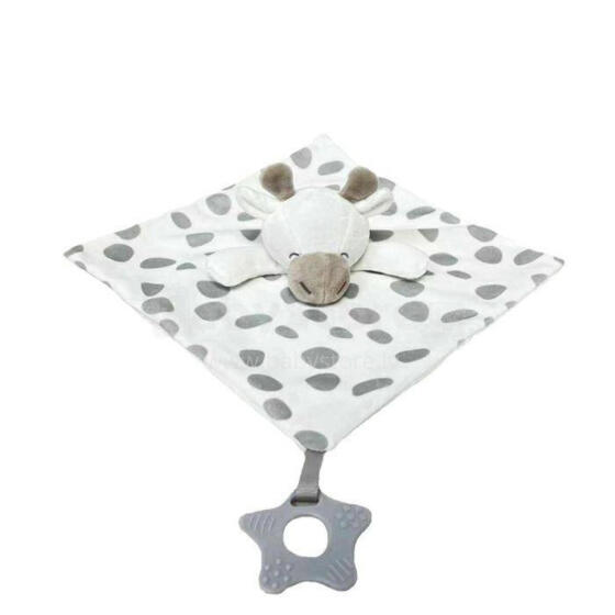 Toy Blanket - 93911- MILUŚ - GIRAFFE - GREY/ WHITE - size 25 cm