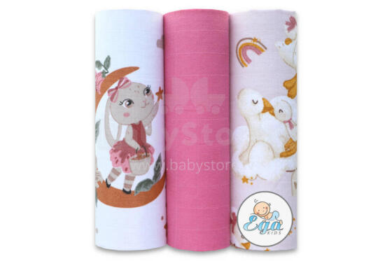 Diaper - SET - 14510 - MUSLIN - EGA - size 60x80 cm  - nr 56