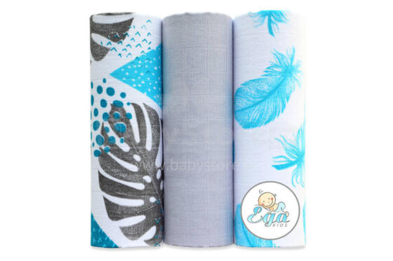 Diaper - SET - 21174 - MUSLIN - EGA - size 60x80 cm  - nr 5