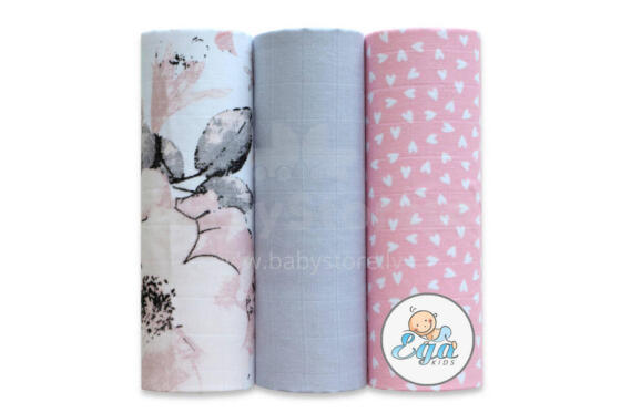 Diaper - SET - 21142 - MUSLIN - EGA - size 60x80 cm  - nr 10