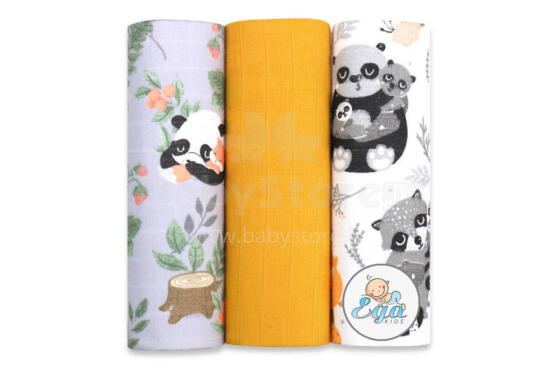 Diaper - SET - 26058- MUSLIN - EGA - size 60x80 cm  - nr 34