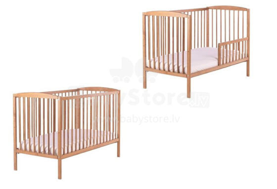 Cot/bed - BIANCO DELUX - 2in1 - GOLD OAK / MURANO
