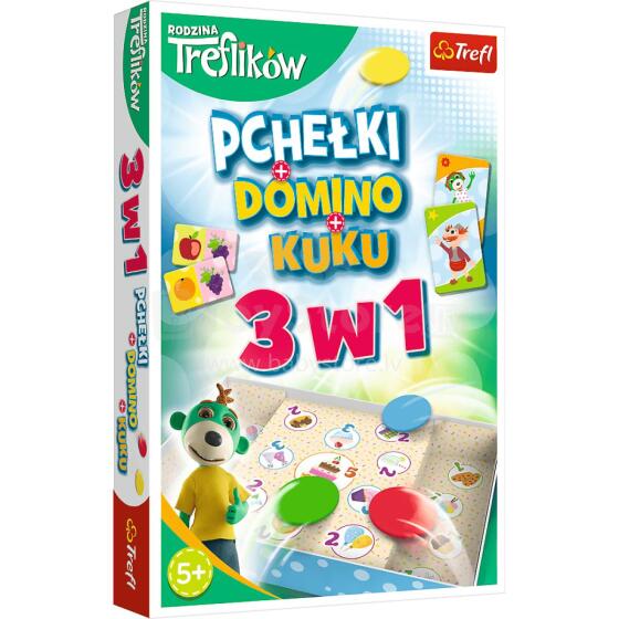 Игра - Семья Трефликов 3 в 1 – Домино, Блохи, Куку Трефлики – Треф 01921