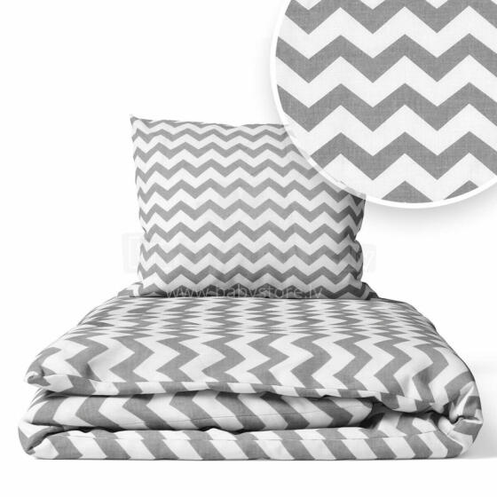Cover set - 2 pcs - 120x90, 40x60  - ZIGZAG - GREY