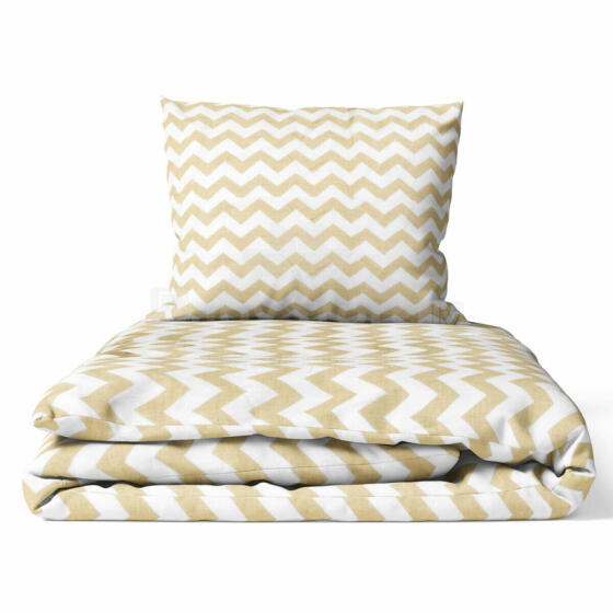 Cover set - 2 pcs - 120x90, 40x60  - ZIGZAG - BEIGE