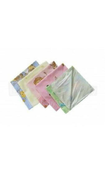 Diaper - 4518 - FLANNEL PRINT with BED PAD - MIX - size 50x60 cm