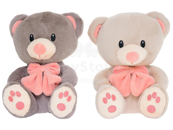 Plush toy  - 33293 - CUTE BEAR with BOW - size 28 cm