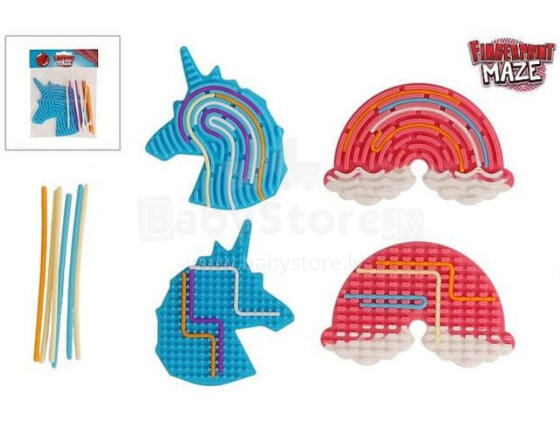 Jigsaw sensory - 37008 - FINGERPRINT MAZE - UNICORN / RAINBOW