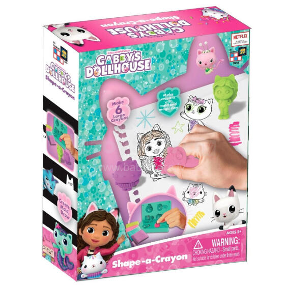 GABBY'S DOLLHOUSE - 59130 - SHAPE-A CRAYON SET