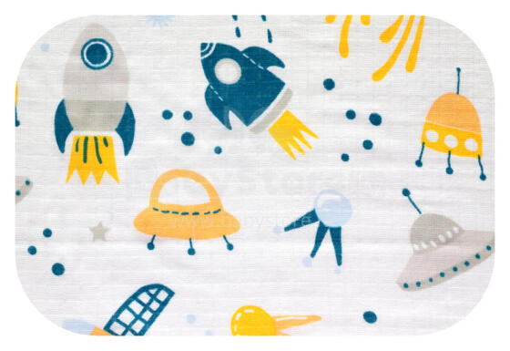 Autiņš - 22782 - TETRA PRINT - EGA - RAKIETA - DŽELS - izmērs 70x80 cm