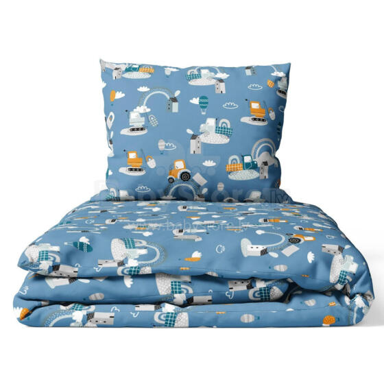 Cover set -  2 pcs - 135x100, 40x60 - TRACTORS with RAINBOW