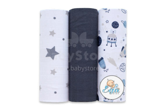 Diaper - SET - 21204 - MUSLIN - EGA - size 60x80 cm  - nr 6