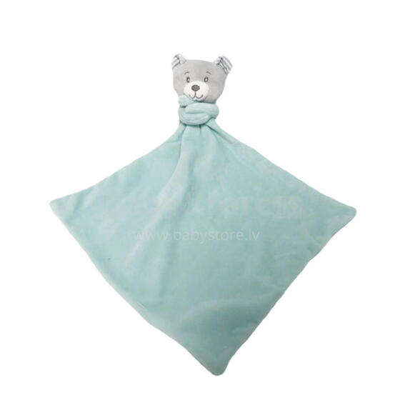Toy Blanket - 94208 - MILUŚ - TEDDY BEAR - MINT - size 25 cm