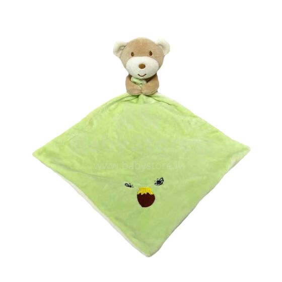Toy Blanket - 94055 - MILUŚ - TEDDY BEAR - GREEN - size 25 cm