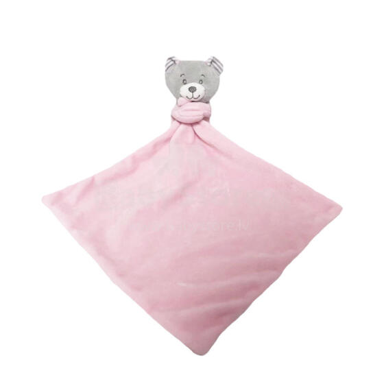 Toy Blanket - 94185 - MILUŚ - TEDDY BEAR - PINK - size 25 cm