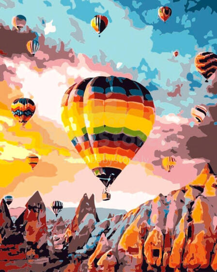 Gleznošana pēc numuriem - 45575 - BALONS - izmērs 40x50 cm