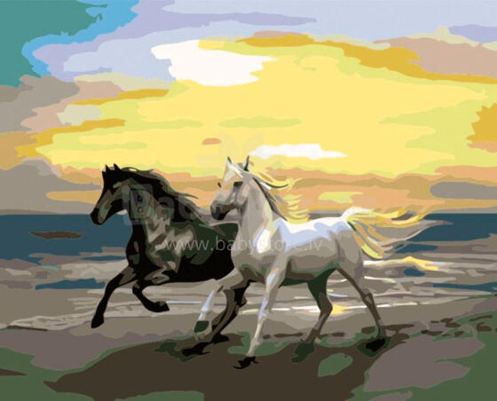 Painting by the numbers - 50654 - HORSES- size 40x50 cm