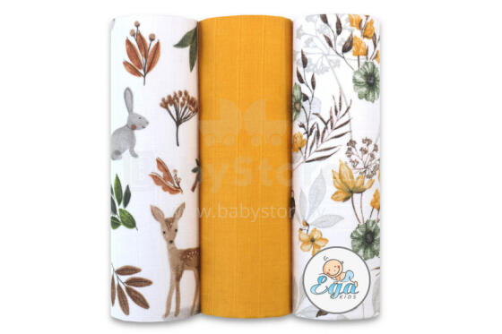 Diaper - SET - 15449 - MUSLIN - EGA - size 60x80 cm  - nr 63