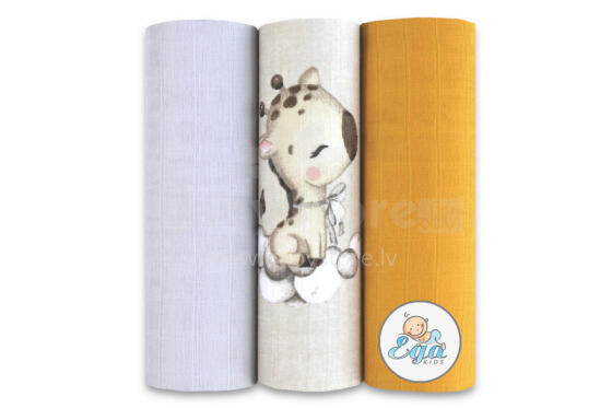Diaper - SET - 15012 - MUSLIN - EGA - size 60x80 cm  - nr 60