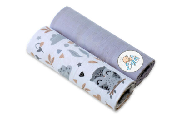 Diaper - SET - 22171 - MUSLIN - EGA - size 60x80 cm  - nr 3