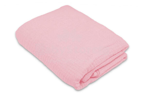 Swaddling blanket / Diaper - 28074 - MUSLIN CRUSHED - size 110x110 - PINK