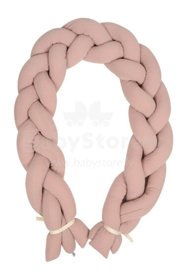 Bumper - BRAID - TB00441 / 12  - MUSLIN - NETĒS ROZĀ - izmērs 200 cm