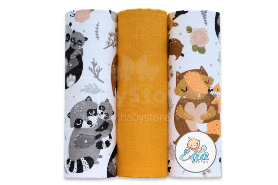 Diaper - SET - 21792 - MUSLIN - EGA - size 60x80 cm  - nr 20