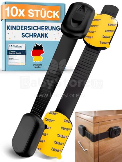 Mutkind Baby Cabinet Lock Art.285873 Black  Drawer/refrigerator protection,1 psc