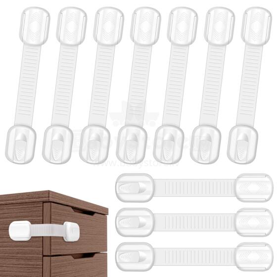 Kimsky Baby Cabinet Lock Art.285874 White Drawer/refrigerator protection,1 psc