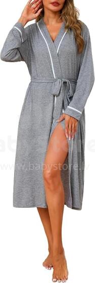 Italian Fashion Women Bathrobe Long Sleeve Art.285955 Grey