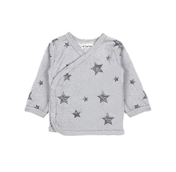 La Bebe™ Long-Sleeved Wrap Shirt for Newborn (1 pc), Art.024671, Size 56, 100% Cotton