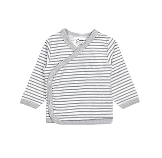 La Bebe™ Long-Sleeved Wrap Shirt for Newborn (1 pc), Art.024674, Size 56, 100% Cotton
