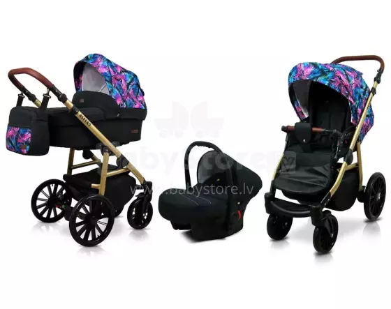 Babylux Aspero Art.286106 Colorful Feathers Universal 3-in-1 stroller