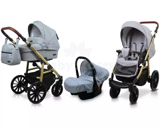 Babylux Aspero Art.286119 Silver Flex Universal 3-in-1 stroller