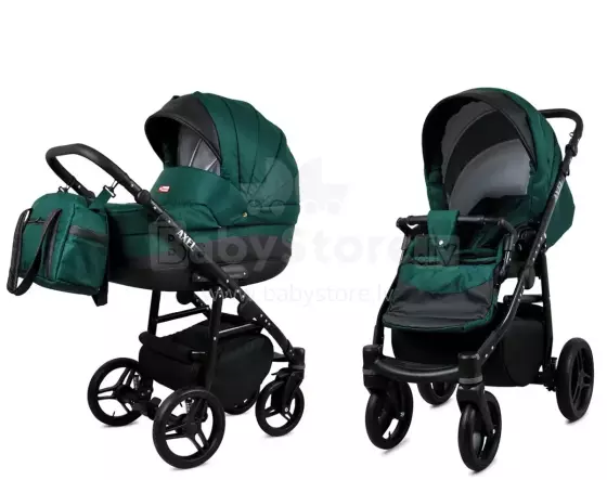 Babylux Axel Art.286122 Bottle Green  Universal 3-in-1 stroller