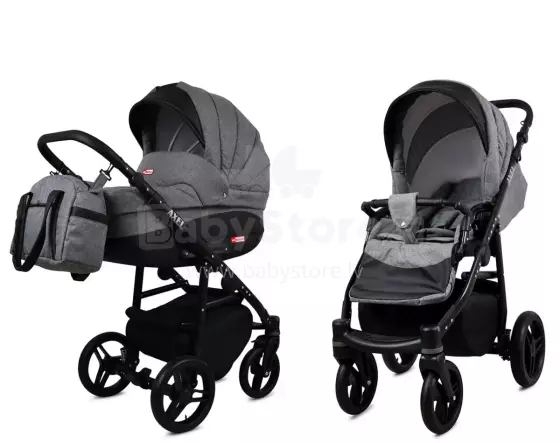 Babylux Axel Art.286125 Grey Flex Universal 3-in-1 stroller