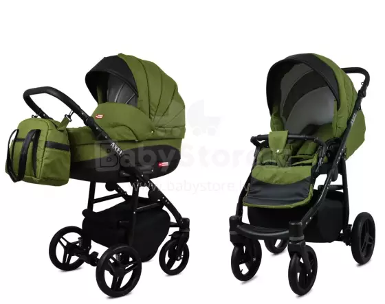 Babylux Axel Art.286127 Olive Universal 3-in-1 stroller