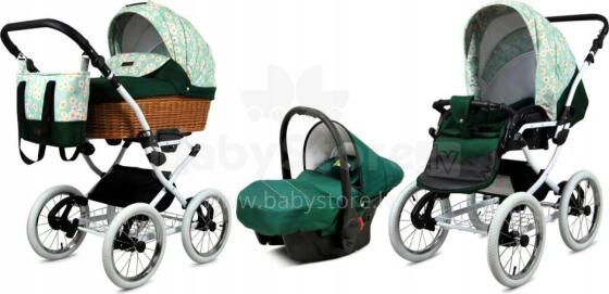 Babylux Classic Art.286133 Green Daisy Classic 3-in-1 baby stroller