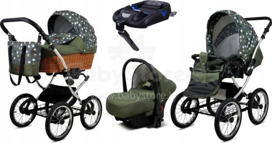 Babylux Classic Art.286136 Olive Stars Classic 3-in-1 baby stroller