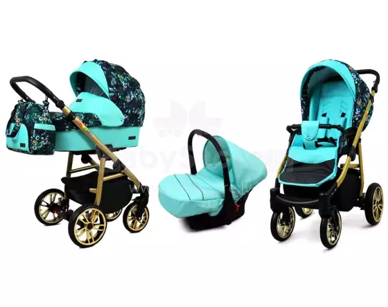 Babylux Color Lux Art.286197 Green Garden Universal 3-in-1 stroller