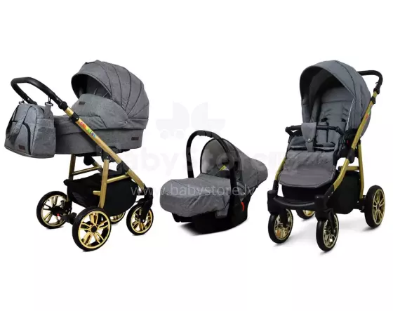 Babylux Color Lux Art.286198 Grey Flex Universal 3-in-1 stroller
