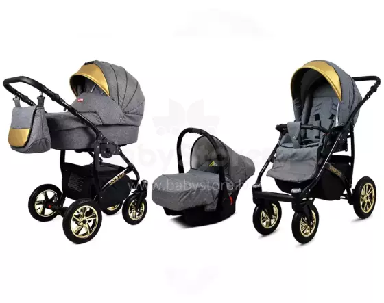 Babylux Gold Lux Art.286207 Flaxen Universal 3-in-1 stroller
