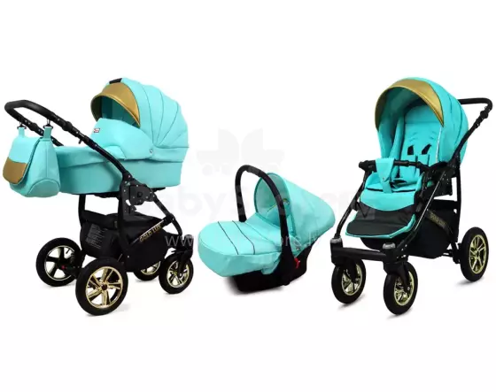Babylux Gold Lux Art.286209 Mint  Universal 3-in-1 stroller