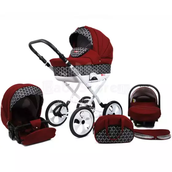 Babylux Rosso Art.286216 Classic 3-in-1 baby stroller